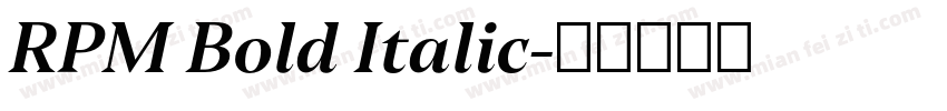 RPM Bold Italic字体转换